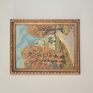 Vintage original oil painting by artist Doris Hamilton